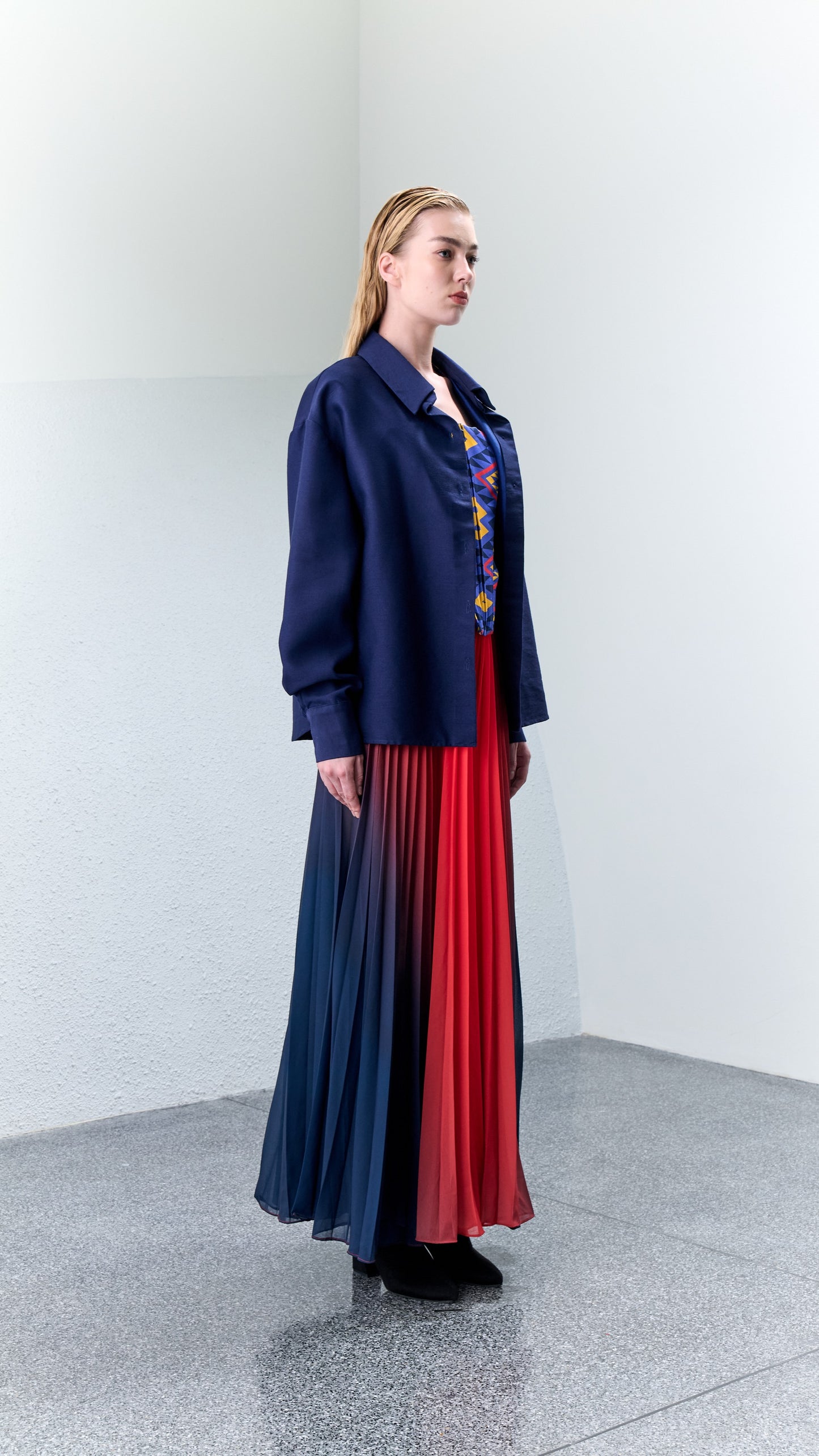 2.1 RED Silk Wool Shirt