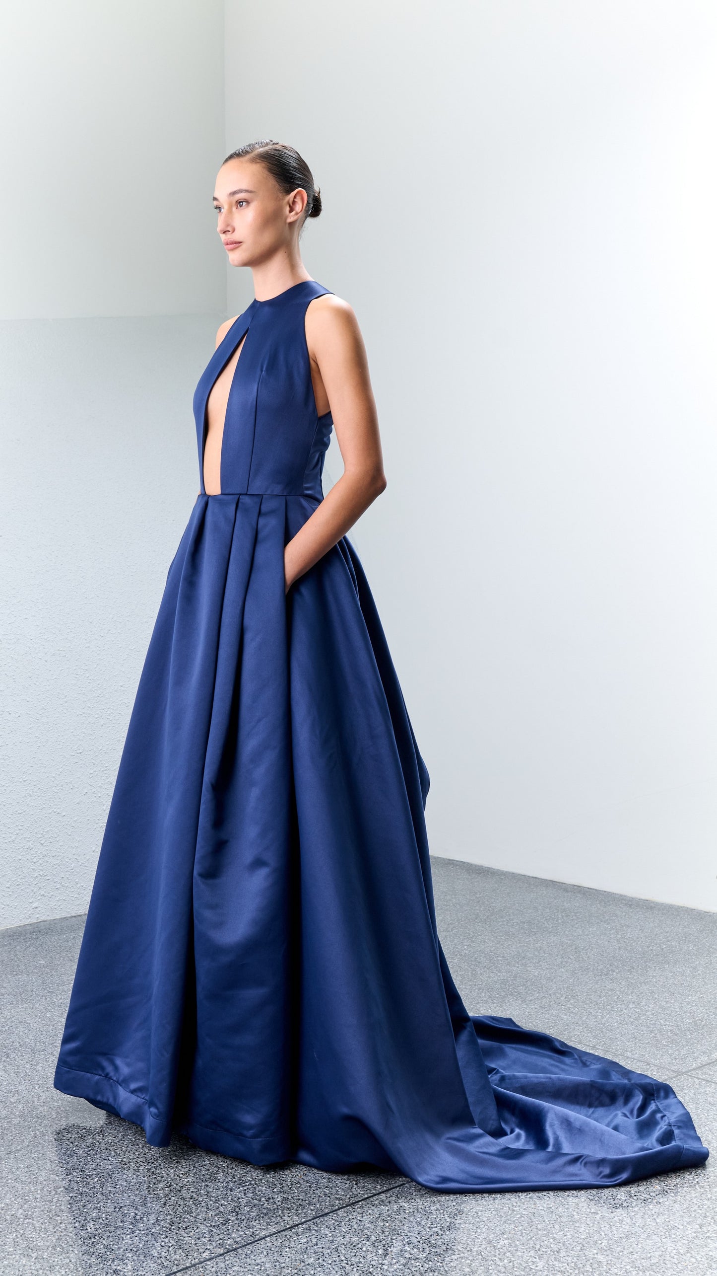 3.1 RED Halter Ballgown