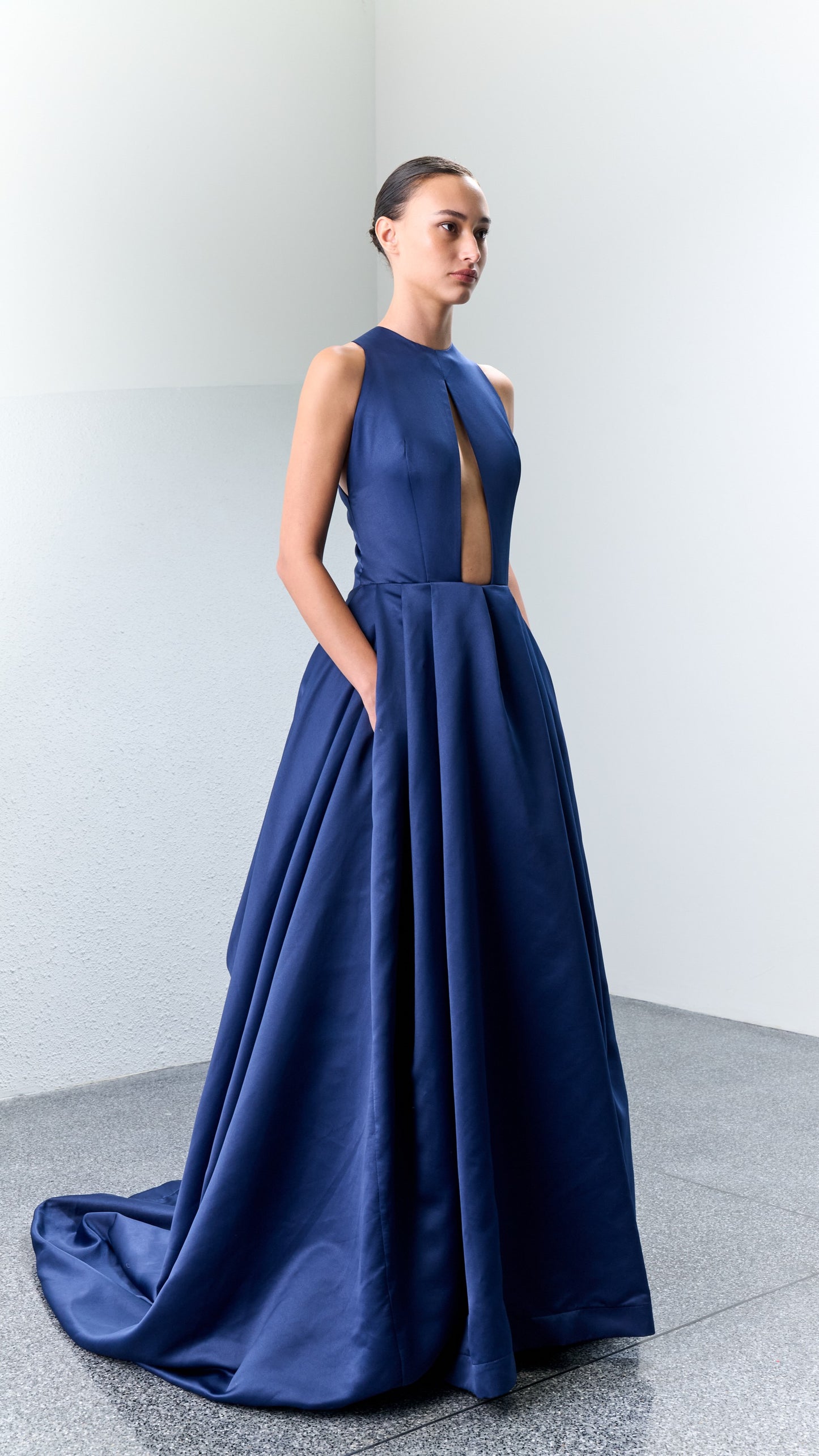3.1 RED Halter Ballgown