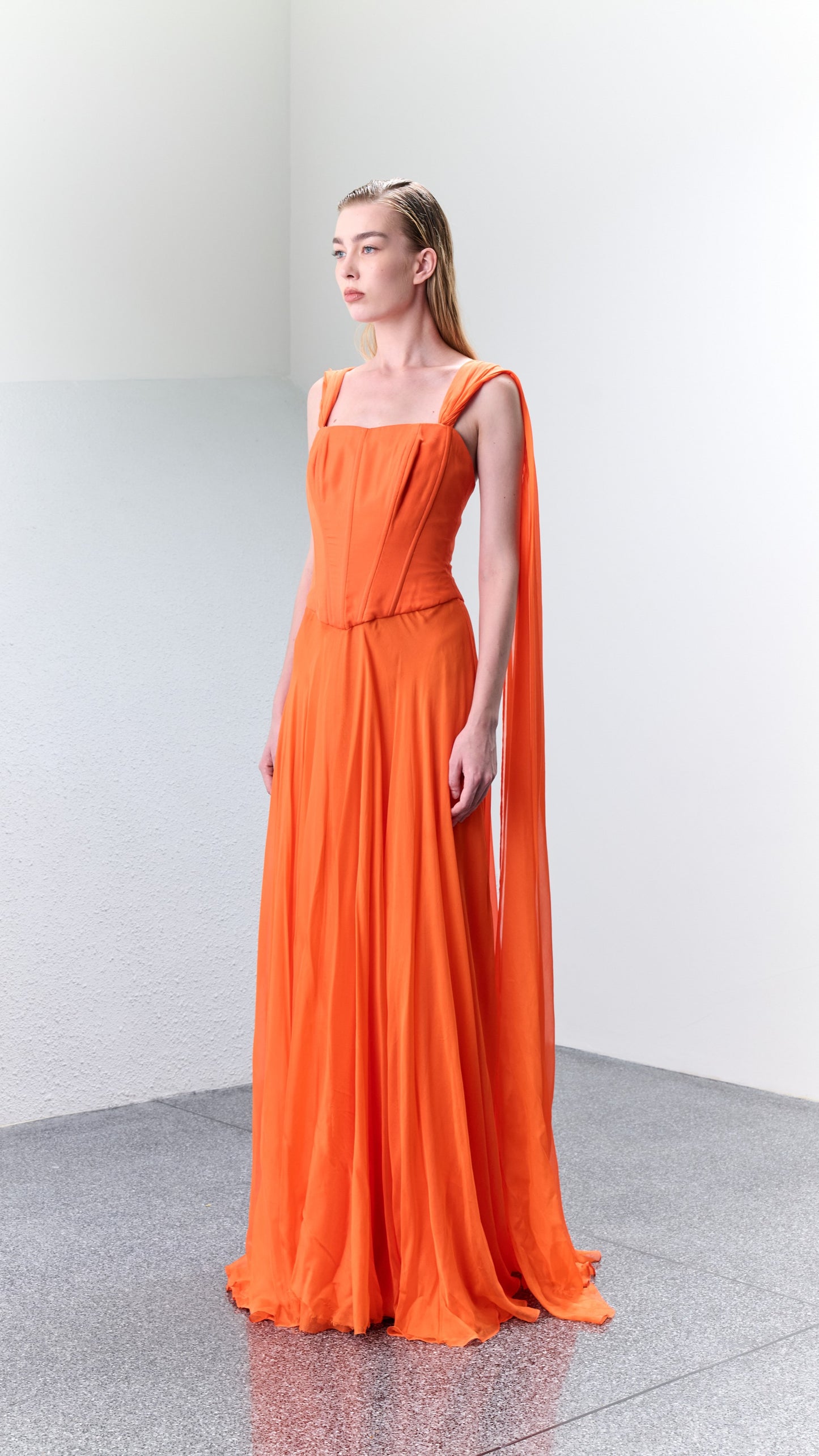 3.5 MCL Gown with Cape Sleeves