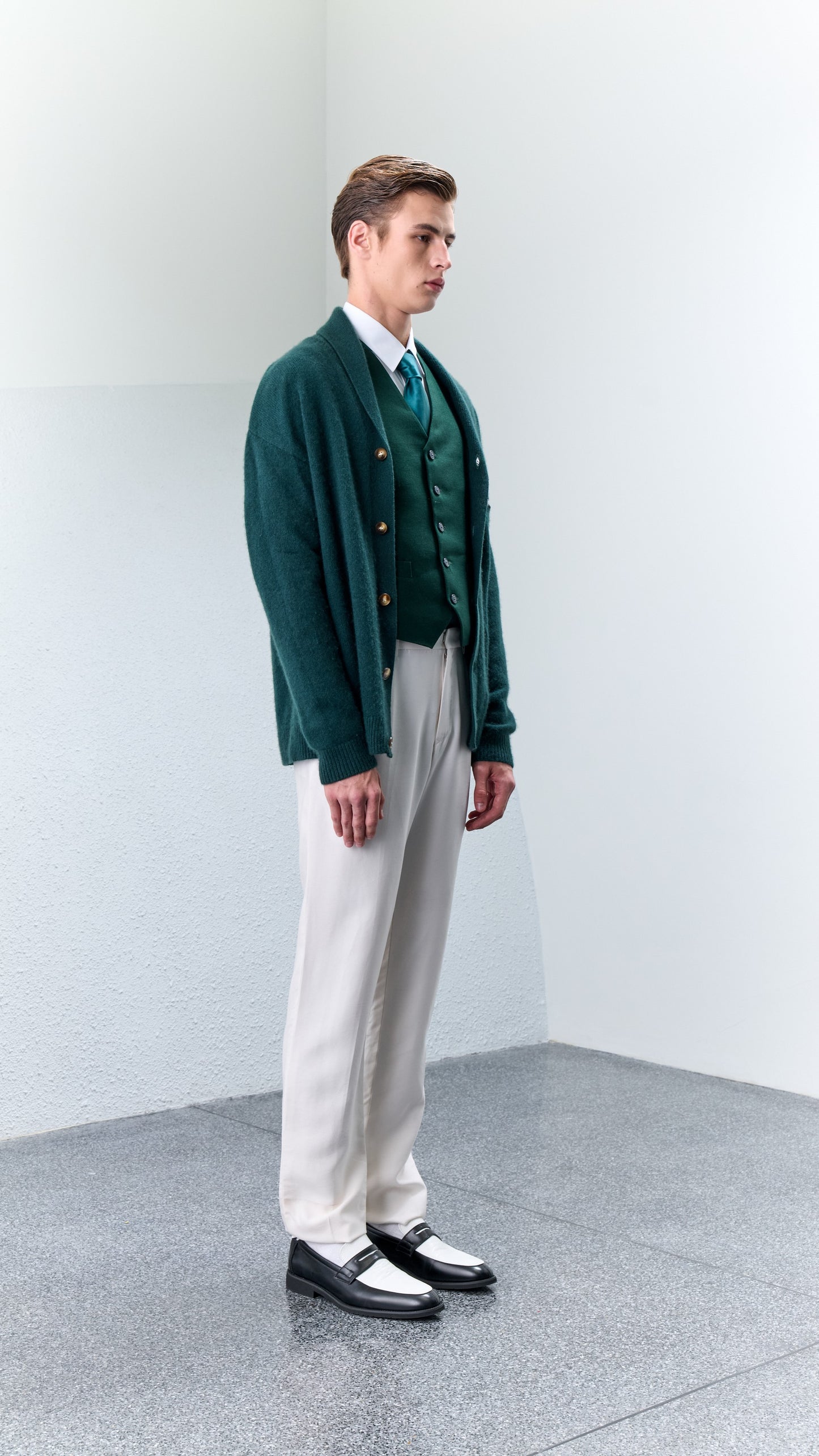 4.7 AST Knit Shawl Collar Cardigan